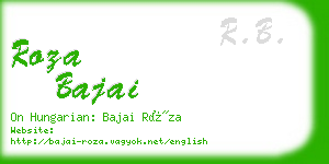 roza bajai business card